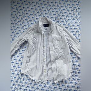 The Children's Place White Lightweight Button-Up Shirt Jacket